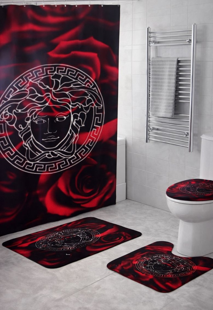 [R20205] Rideaux de toilette imprime