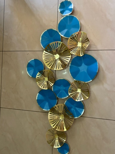 [R100155] tableau METAL bleu doré